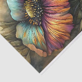 Waterverf papaver-ontkoppeling tissuepapier (Detail)