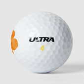 Waterverf Papaver Oranje 2 Golfballen (Logo)