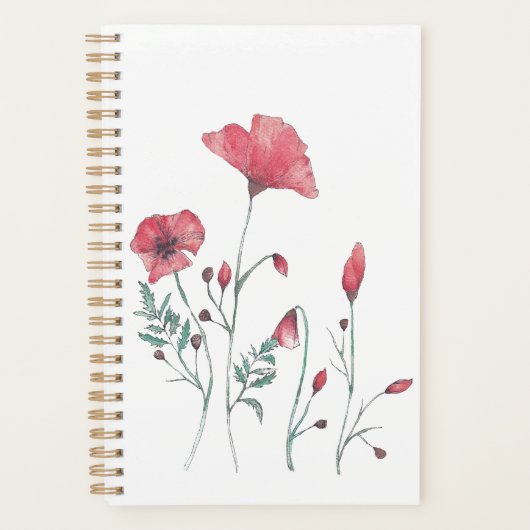 Waterverf papaver planner (Voorkant)