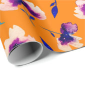 Waterverf papaver pony's bloemen en bloemen  cadeaupapier (Rol Hoek)