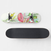 Waterverf papaver skateboard (Horizontaal)