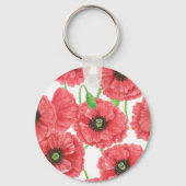 Waterverf papaver sleutelhanger (Voorkant)