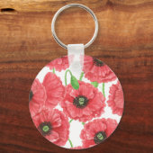 Waterverf papaver sleutelhanger (Voorkant)