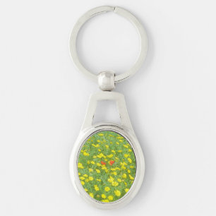 Waterverf papaver sleutelhanger