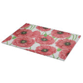 Waterverf papaver snijplank (Hoek)