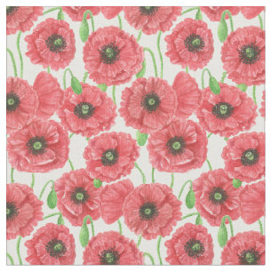Waterverf papaver stof