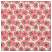 Waterverf papaver stof (Swatch)