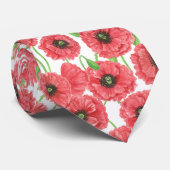 Waterverf papaver stropdas (Opgerold)