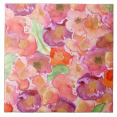 Waterverf papaver tegeltje (Voorkant)