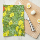 Waterverf papaver theedoek (Quarter Fold)