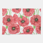 Waterverf papaver theedoek (Horizontaal)