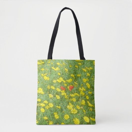 Waterverf papaver tote bag (Voorkant)