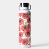 Waterverf papaver waterfles (Achterkant)