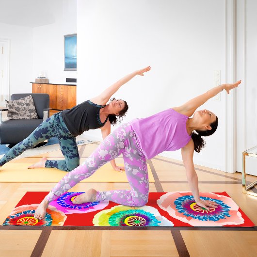 Waterverf papaver yogamat