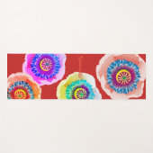 Waterverf papaver yogamat (Voorkant (horizontaal))