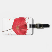 Waterverf papaverbloem 2 bagagelabel (Voorkant horizontaal)