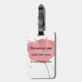 Waterverf papaverbloem 2 bagagelabel (Achterkant verticaal)