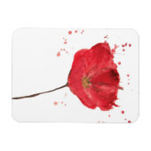 Waterverf papaverbloem 2 magneet (Horizontaal)