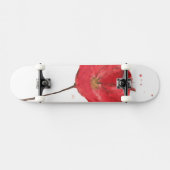 Waterverf papaverbloem 2 persoonlijk skateboard (Horizontaal)