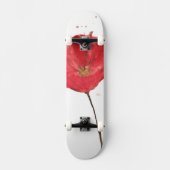 Waterverf papaverbloem 2 persoonlijk skateboard (Voorkant)