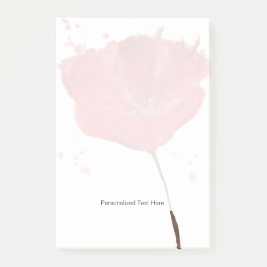 Waterverf papaverbloem 2 post-it® notes (Voorkant)