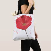 Waterverf papaverbloem 2 tote bag (Dichtbij)
