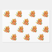 Waterverf papaverbloemen inpakpapier vel (Voorkant 3)