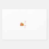 Waterverf papaverbloemen inpakpapier vel (Voorkant 2)