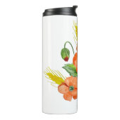 Waterverf papaverbloemen thermosbeker (Gedraaid links)