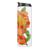 Waterverf papaverbloemen thermosbeker (Geroteerd rechts)