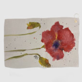 Waterverf papavergolfhanddoek golfhanddoek (Horizontaal)