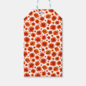 Waterverf papaverpatroon cadeaulabel (Voorkant)