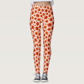Waterverf papaverpatroon leggings (Voorkant)
