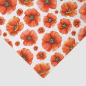 Waterverf papaverpatroon tissuepapier (Detail)