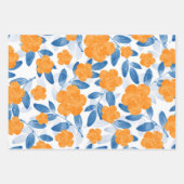 Waterverf papavers en bladeren Patroon Inpakpapier Vel (Voorkant 2)