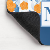 Waterverf papavers en bladeren Patroon Muismat (Hoek)