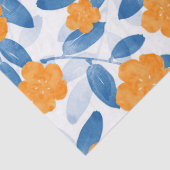 Waterverf papavers en bladeren Patroon Tissuepapier (Detail)