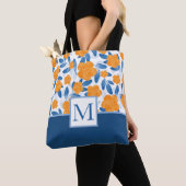 Waterverf papavers en bladeren Patroon Tote Bag (Dichtbij)
