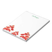 Waterverf papavers Gepersonaliseerd Notitieblok (Linkerzijde)