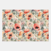 WATERVERF PAPAVERS INPAKPAPIER VEL (Voorkant)