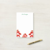 Waterverf papavers op maat post-it® notes (Op bureau)