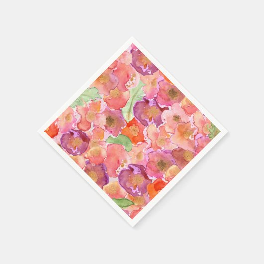  Waterverf papavers Servetten (Hoek)