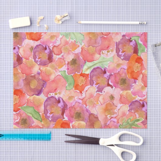 Waterverf papavers Tissuepapier (Craft)