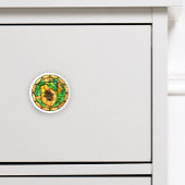 Waterverf Papaya Glas in lood Sinaasappel Groen Keramische Knop