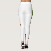 waterverf papegaai en vlinders ontwerp leggings (Achterkant)