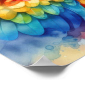 Waterverf papegaai poster (Hoek)