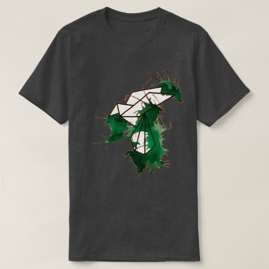 Waterverf papegaai t-shirt (Design voorkant)