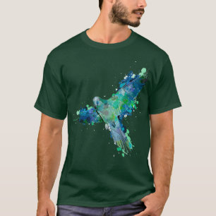 Waterverf Papegaai T Shirt Cadeau voor Parkiet