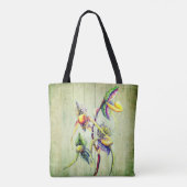 Waterverf Paphiopedilum Orchid Lady's Slipper Tote Bag (Achterkant)