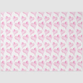 Waterverf papier met roze en witte harten (Voorkant)